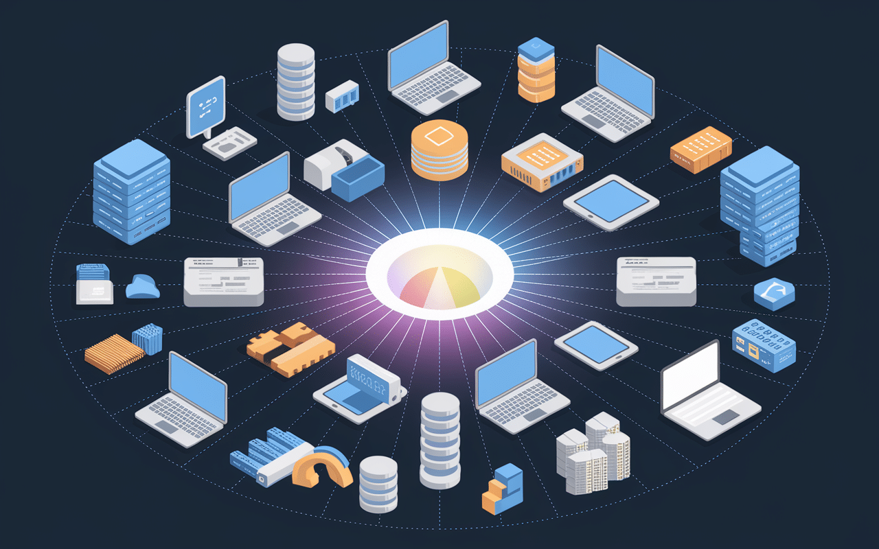 Outils AI explorer cercle technologique avancé