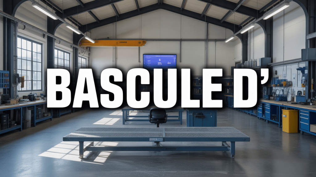 Vue atelier industriel avec bascule d professionnelle