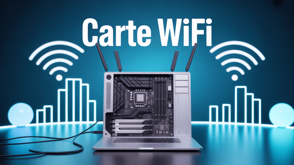 carte wifi pc fixe antennes installée