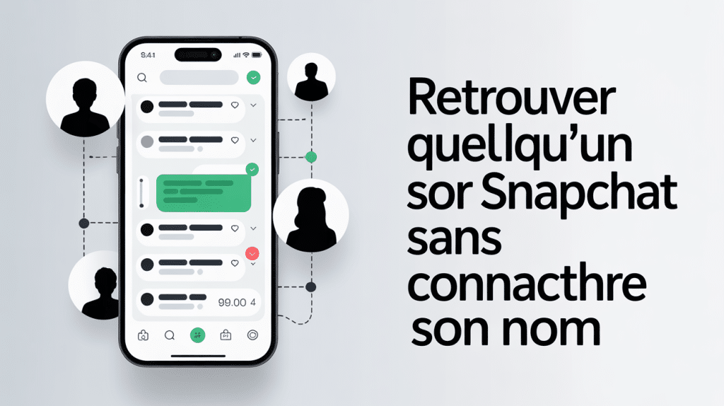 illustration comment trouver quelqu'un sur snap sans son nom smartphone