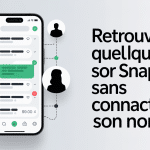 illustration comment trouver quelqu'un sur snap sans son nom smartphone