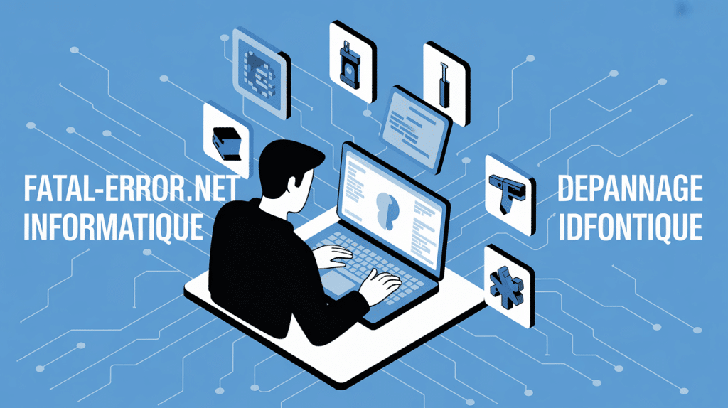 fatal-error.net dépannage informatique technicien silhouette icônes outils