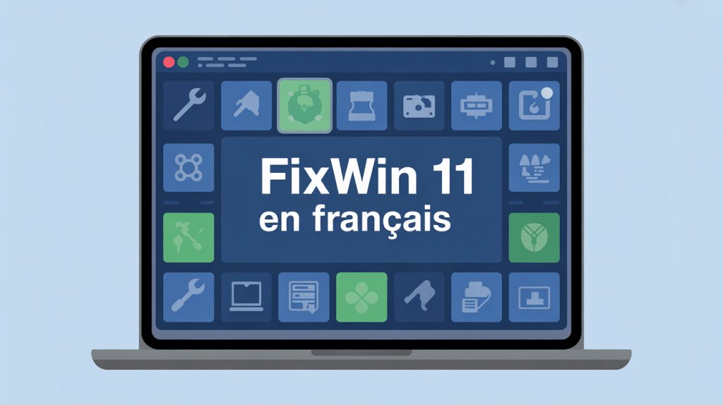interface fixwin 11 en français sur ordinateur portable