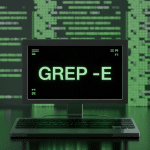 grep -e affiché sur terminal noir moderne