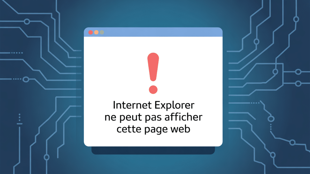 internet explorer ne peut pas afficher cette page web message d erreur