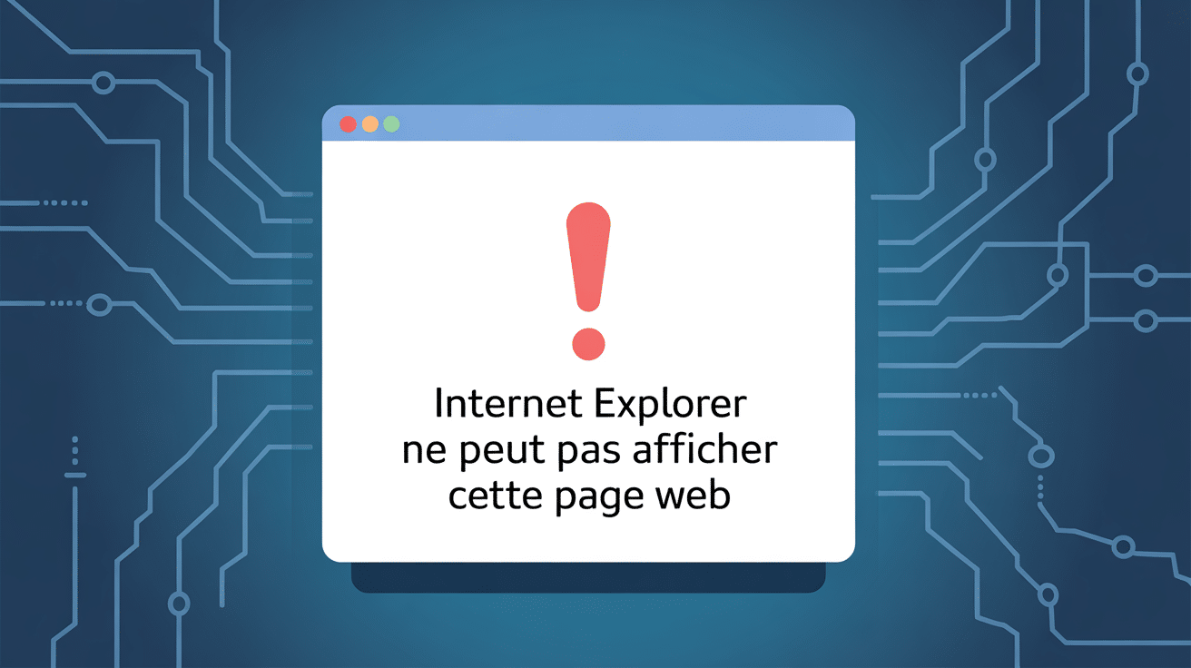 internet explorer ne peut pas afficher cette page web message d erreur