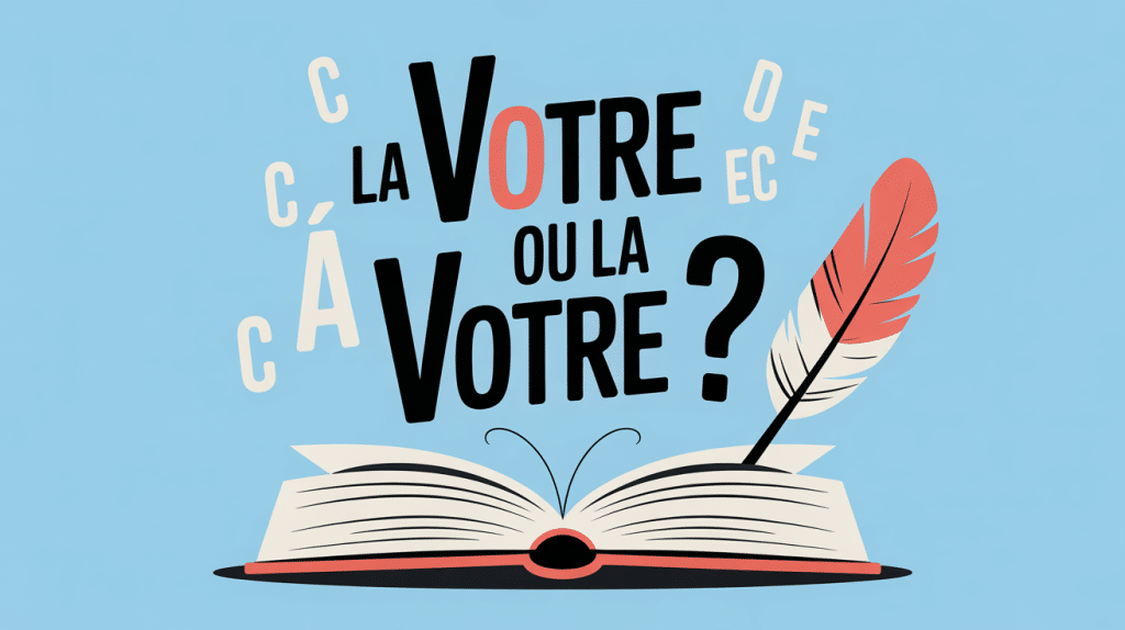 La votre ou la vôtre accent circonflexe illustration livre