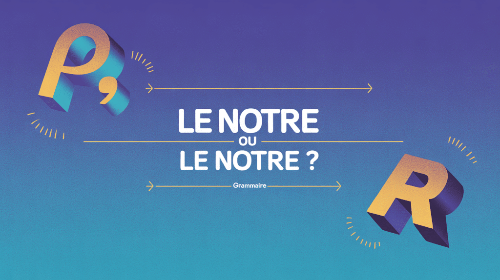 Le nôtre ou le nôtre illustration accent