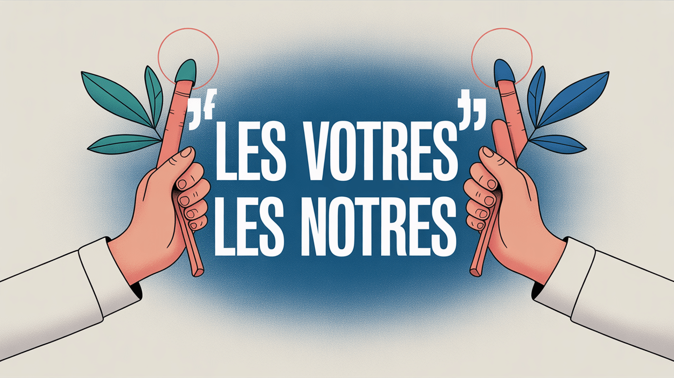 Visuel les votres les notres avec accent circonflexe français