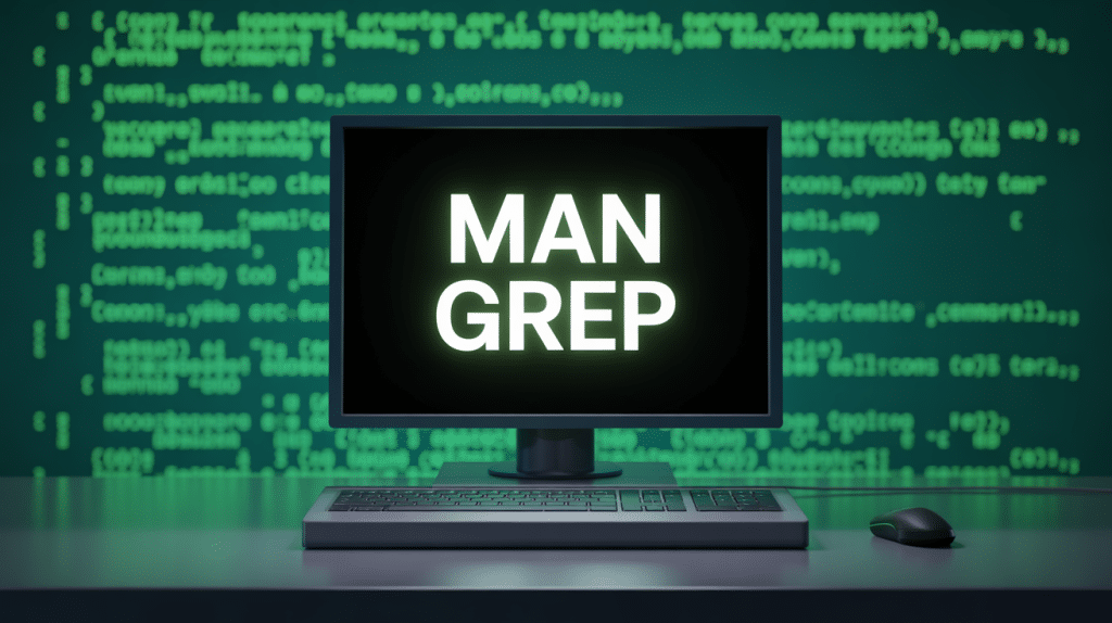 écran blanc lumineux man grep sur terminal