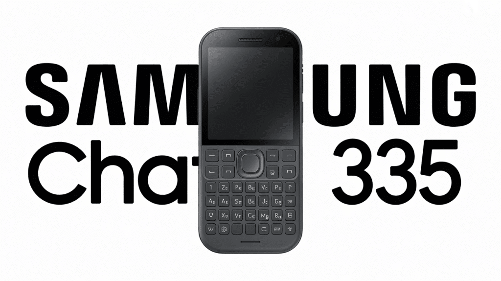 mobile samsung chat 335 clavier physique, design compact