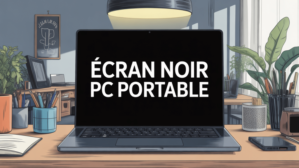 mon ordinateur portable s'allume mais l'écran reste noir LED affichage