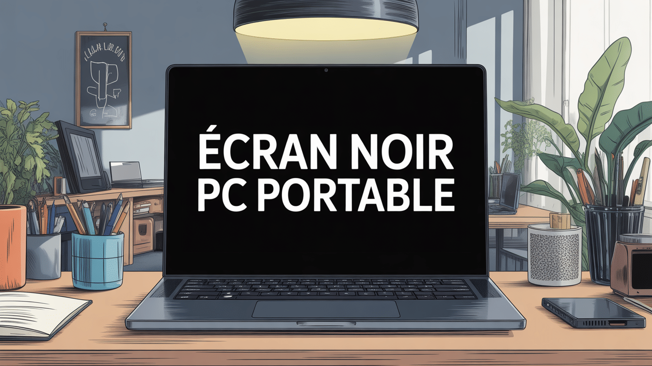 mon ordinateur portable s'allume mais l'écran reste noir LED affichage