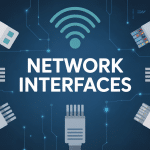 illustration moderne network interfaces cables wifi donnees