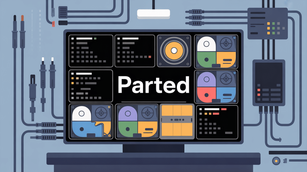 interface parted gestion partitions disque sous Linux