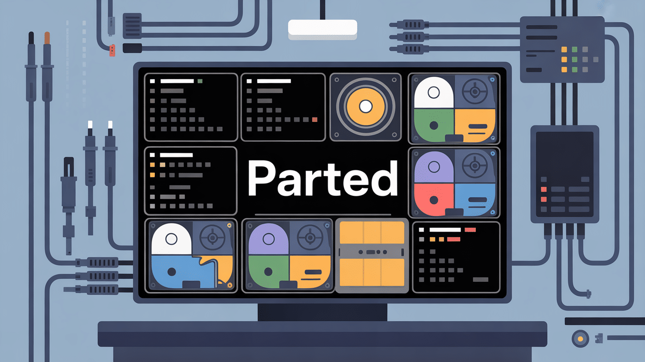 interface parted gestion partitions disque sous Linux