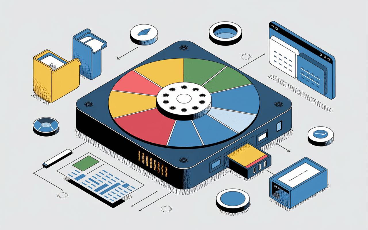 parted gestion partitions disque illustration technique