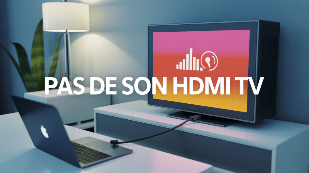 pas de son sur tv avec hdmi image ecran symbole barre