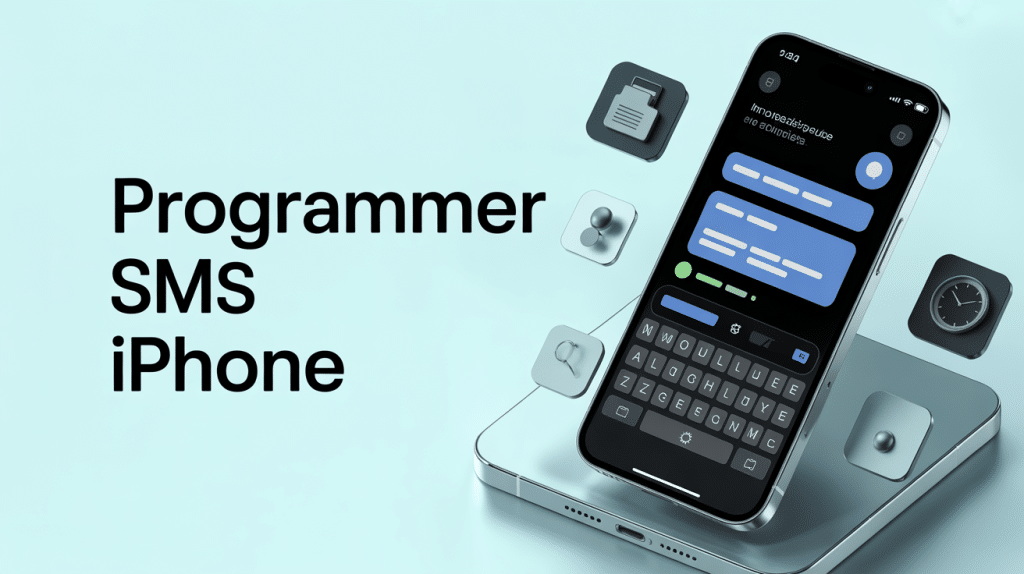 Programmer l envoi d un sms iphone interface messagerie horloge