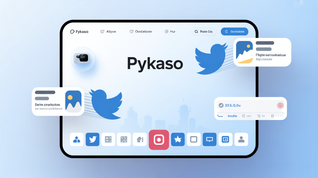 Pykaso interface web capture tweet image