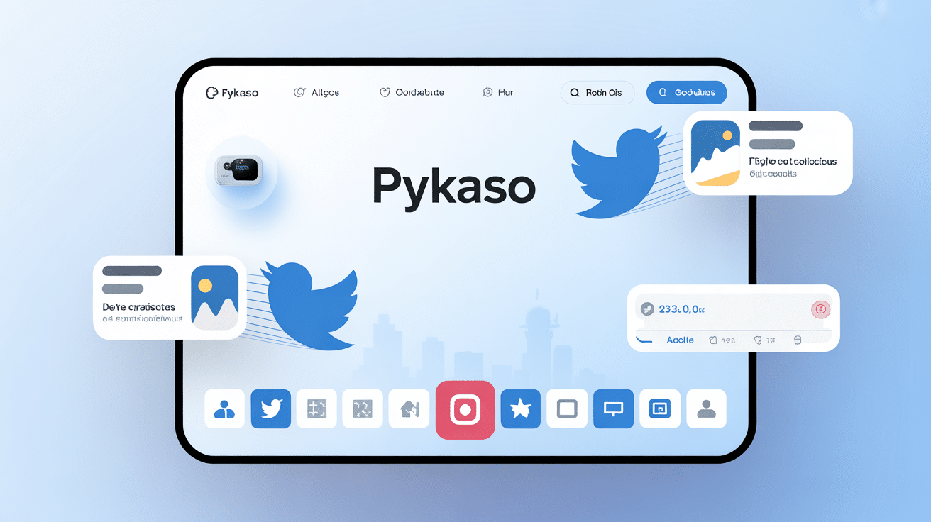 Pykaso interface web capture tweet image
