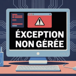 une exception non gérée s'est produite dans votre application, écran erreur