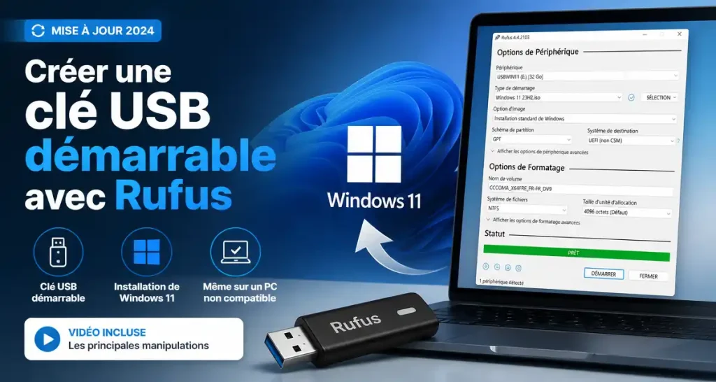 Créer une clé USB démarrable avec Rufus