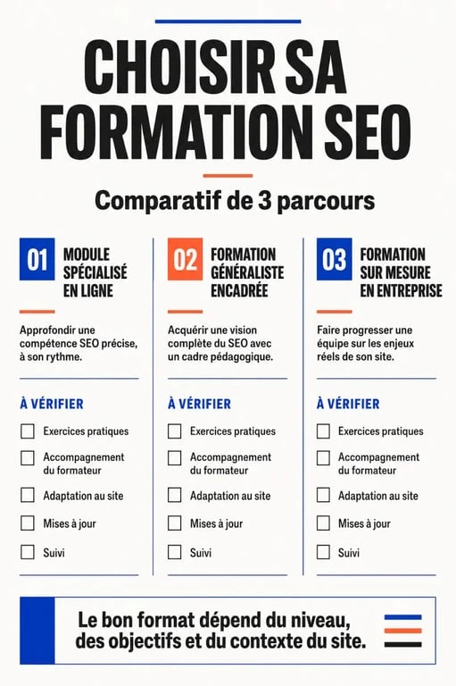 Meilleur formation SEO : comparaison des parcours spécialisés, généralistes et sur mesure