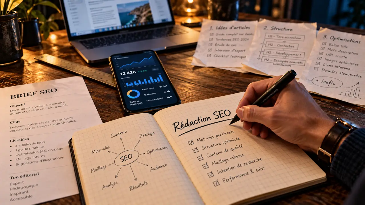 Formation rédaction SEO : carnet et analyse SEO